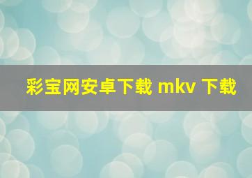 彩宝网安卓下载 mkv 下载